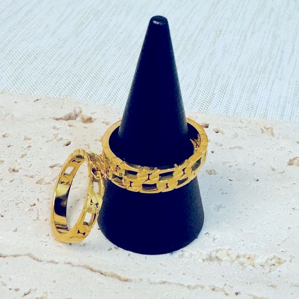 Stainless Steel Gold Ring